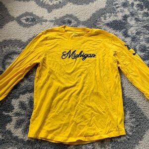 Nike Yellow Michigan Long Sleeve Tee